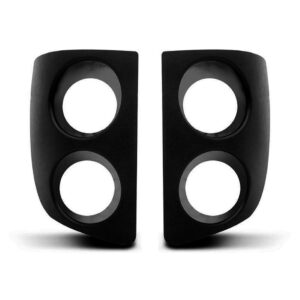 Par Moldura Milha Strada Tela Com Furo Duplo 2005 A 2008 Preto Ambos Os Lados