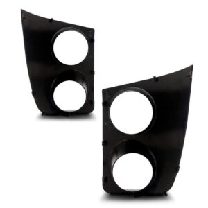 Par Moldura Milha Strada Tela Com Furo Duplo 2005 A 2008 Preto Ambos Os Lados