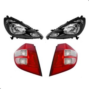 Kit Farois Fumê E Lanternas Para Fit 2009 2010 2011 2012 Ambos Lados