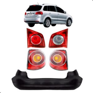 Kit Parachoque Traseiro Spacefox 2011 A 2015 Com Lanternas