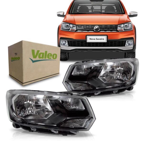 Par Farol Saveiro G7 17 18 Foco Simples Masc Negra