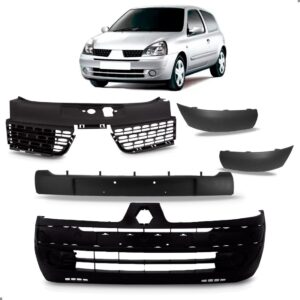 KIT FRENTE PARA CLIO 2003 A 2005 PARACHOQUE E GRADES