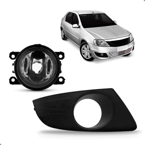 Farol Milha Com Moldura Para Logan 2011 12 2013 Direito