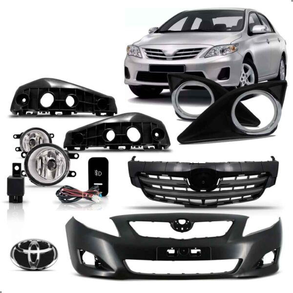 Parachoque Dianteiro Corolla 2009 2010 2011 1a Linha  Preto