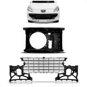 Par De Grade Para Peugeot 307 2007 A 2012 Central E Superior Plástico