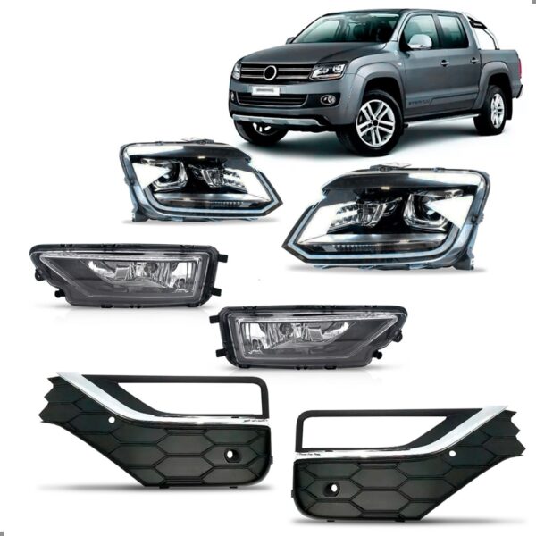 Kit Iluminação Para Amarok 2017 18 19 20 21 22 23 2024 Ambos Lados