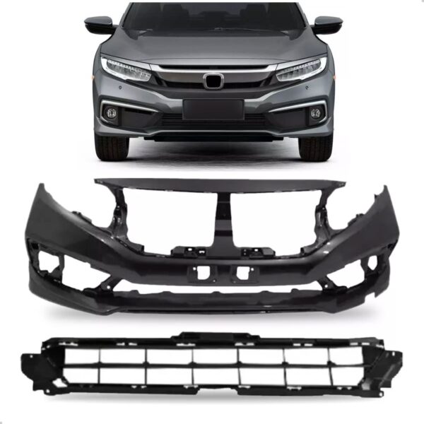 Envolvente Civic 2020 2021 Com Grade Inferior 1a Linha  Preto