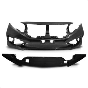 Kit Parachoque Honda Civic 2020 2021 Defletor Saia Spoiler Preto