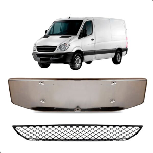 Kit Suporte Placa Com Grade Para Sprinter 2012 2013 A 2016
