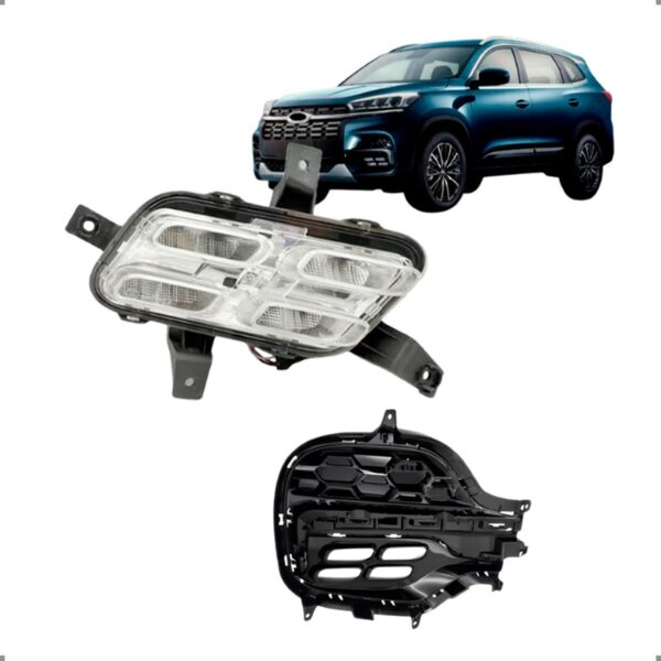 Kit Grade E Milha Led Tiggo 8 2021 A 2026 Esquerdo Transparente