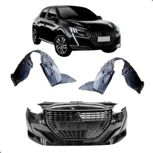 Kit Parachoque Com Parabarros Para Peugeot 208 2020 A 2025 Kit
