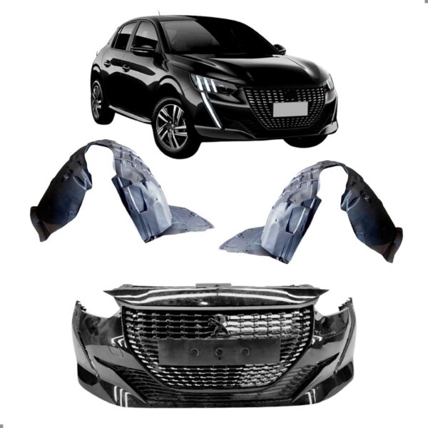 Kit Parachoque Com Parabarros Para Peugeot 208 2020 A 2025 Kit