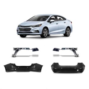 Para-choque Traseiro Para Cruze 2017 18 2019 C/ Par Guias