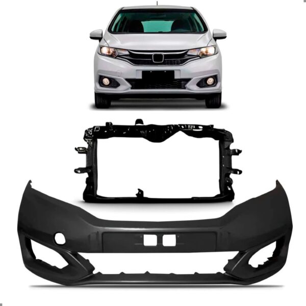 Kit Painel Frontal Parachoque Dianteiro Fit 2018 19 20 2021 Para Pintar