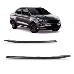 Kit Par Friso Para Fiat Cronos 2023 24 2025 Superior Pto Bri Preto Brilhante
