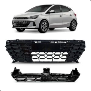 Kit Grade Black Piano Para Hb20 2023 2025 Central E Superior Preto Brilhante