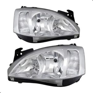 Par Farol Para Corsa 2003 A 2007 Cromado Lente Raiada Ambos Lados