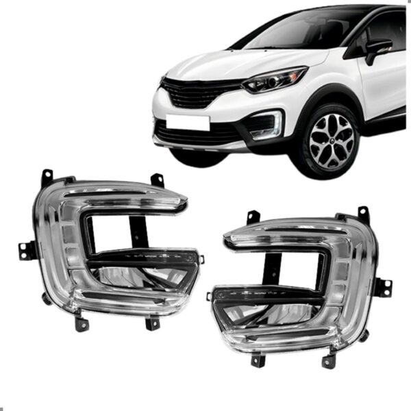 Par Daylight Para Captur 2017 A 2021 Com Milha Auxiliar Ambos Lados