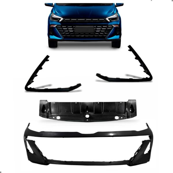 Kit Parachoque Dianteiro Hb20 2023 A 2026 Molduras Defletor Kit