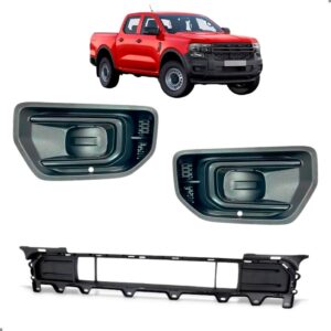 Kit Grade Central E Moldura Milha Para Ranger 2024 2025 2026 Para Pintar