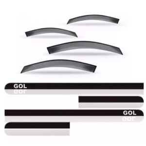 Kit Calha Chuva Gol / Voyage 2013 A 2017 4p + Friso Lateral Fumê