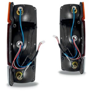 Par Sinaleira Traseira Para Chevrolet D20, A20 E C20 Ambar Vermelho