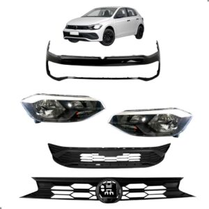 KIT FRENTE PARA POLO TRACK 2023 A 2026 COM PAR LANTERNAS FUMÊ