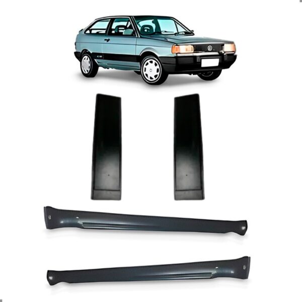 Par Spoiler Lateral Gol Gts 1987 A 1992 C/par Coluna Vidro Kit