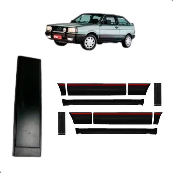 Jogo Friso Lateral Gol Gts 1988 A 1993 Com Par Colunas Kit