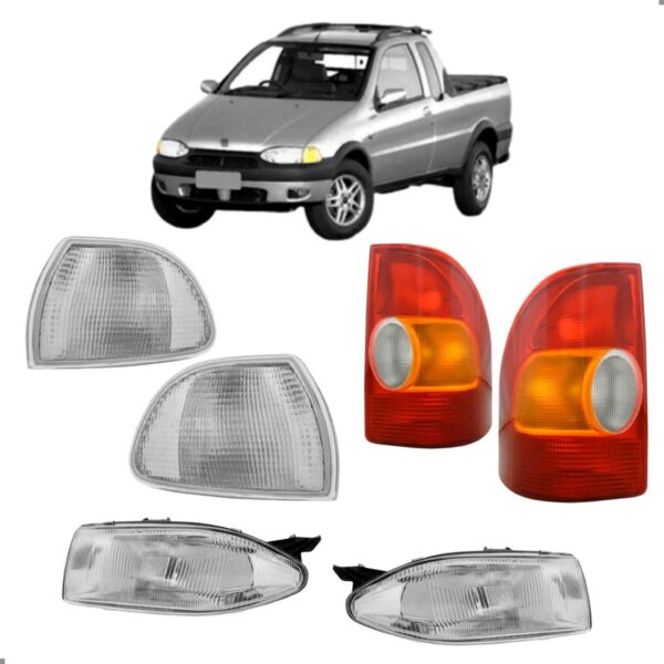 Par Farol Lanterna Pisca Para Strada G1 1999 2000 Ambos Lados
