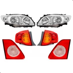 Kit Farois E Lanternas Para Corolla 2008 2009 2010 2011 Ambos Lados