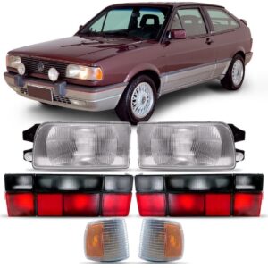 Kit Farol Gol Quadrado 91 92 93 94 95 + Sinaleira + Lanterna Lanterna Fumê