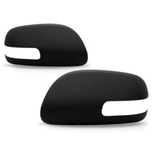Par Capa Retrovisor Corolla 2008 2009 2010 Preta Com Furo Preto