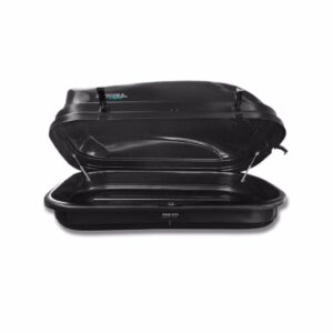 Jogo Bagageiro Tiggo Chery Aluminio + Bau Maleiro 510 Litros Preto