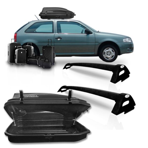 KIT RACK ALUMINIO GOL G2/G3/G4 95/08 PRETO + MALEIRO 270