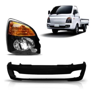 Kit Frente Para Hyundai Hr 2013 14 15 Parachoque + Farol Le Carrara