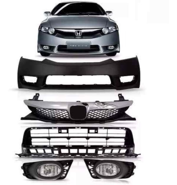 Kit Envolvente + Grades + Kit Milha New Civic 2009 A 2011