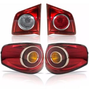 KIT LANTERNA TRASEIRA SPACEFOX 2006 A 2010 CANTO E TAMPA CRISTAL VERMELHA