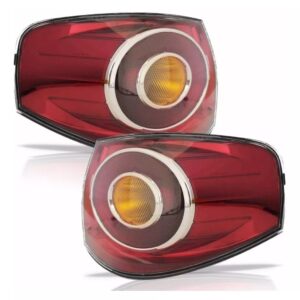 KIT LANTERNA TRASEIRA SPACEFOX 2006 A 2010 CANTO E TAMPA CRISTAL VERMELHA