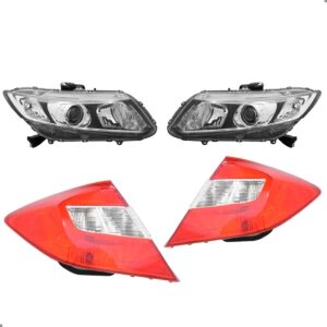 Kit Farois E Lanternas Para New Civic 2012 2013 2014 15 2016 Ambos Lados