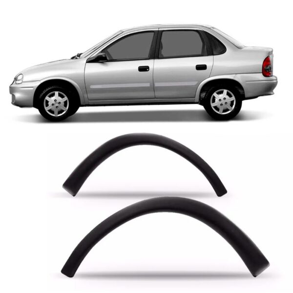 Par Moldura Paralama Dianteiro Corsa 2000 A 2008 Liso