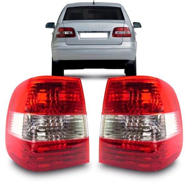 Par Lanterna Traseira Polo 2003 2004 2005 2006 Sedan Vermelho