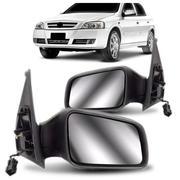 Par Retrovisor Astra 1998 A 2012 Elétrico Capa Preta