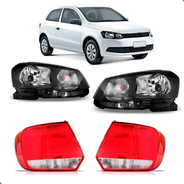 Kit Farois E Lanternas Para Gol G6 Gvi 2013 2014 2015 Ambos Lados