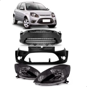 Kit Frente Parachoque Dianteiro Para Ford Ka 2012 2013 2014 Preto