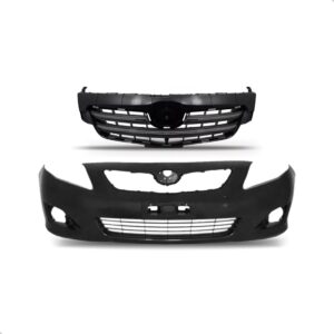 Parachoque Corolla 2009 A 2011 Com Grade Superior E Inferior Preto