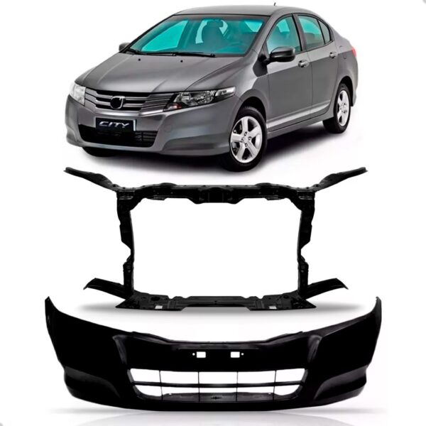 Kit Envolvente C/ Painel Mini Frente Honda City 2009 A 2013 Preto