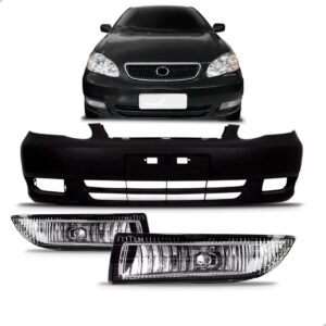 Kit Frente Parachoque Corolla 2003 2004 2005 1a Linha Preto