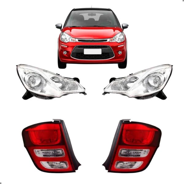 Kit Farois E Lanternas Para C3 2013 14 15 16 17 18 19 2020 Ambos Lados