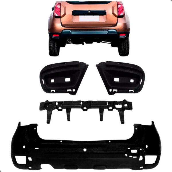 Kit Parachoque Traseiro Duster 2016 A 2020 Alma E Molduras